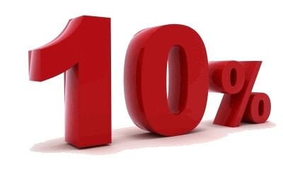 The power of 10%