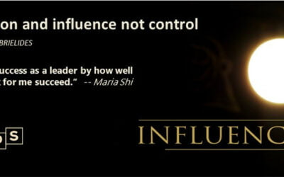 How do you lead with influence not control?
